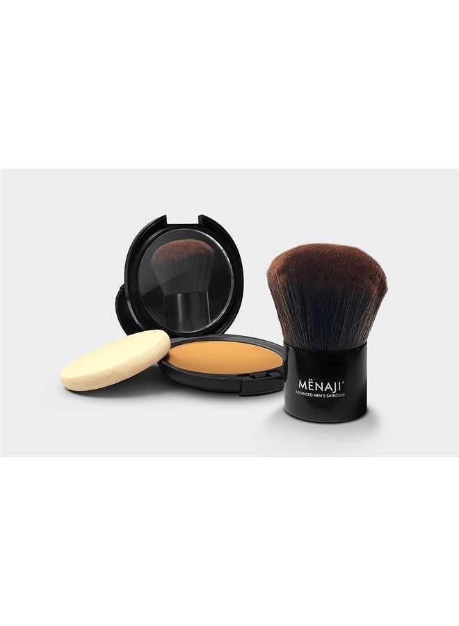 HDPV Anti-Shine Powder (Sunless Tan) + Kabuki Brush | Anti-Shine Face Make-Up for Men | High-Definition Face Powder | Skin-Friendly Face Powder for Men | All-Occasion Face Powder | Contains Vit