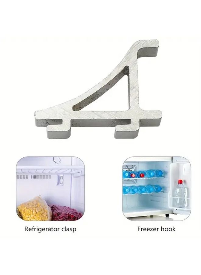 4pcs Metal Fridge Shelf Clips Adjustable Space Saving Refrigerator Freezer Support No Drill Installation - Image 2