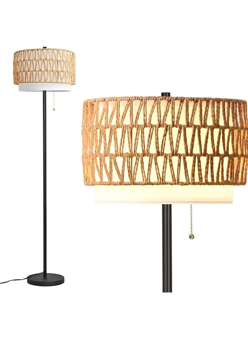 Onelight Hand-Woven Living Room Floor Decorative Atmosphere Lamp, Bohemian Style, Decorative Lamp, Floor Lamp - Image 1