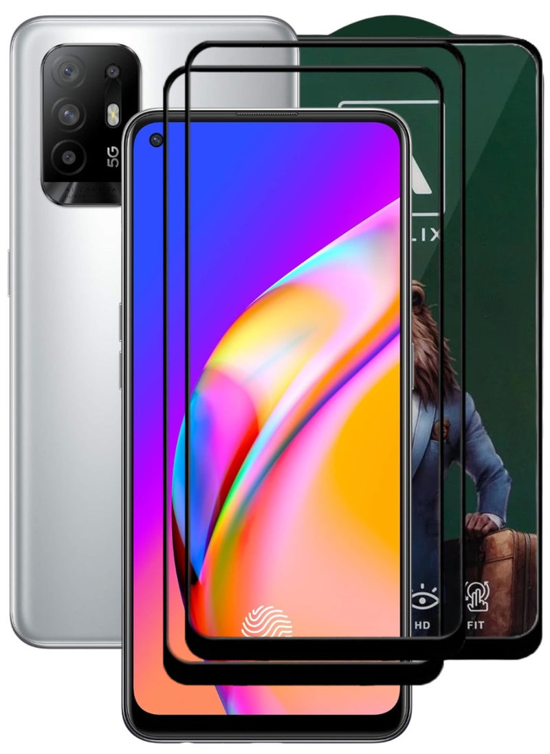 ACLIX 2 Pieces Antistatic ESD Dustproof Premium Quality High Definition Tempered Glass Screen Protector Designed For Oppo F19 Pro+ 5G - Image 1