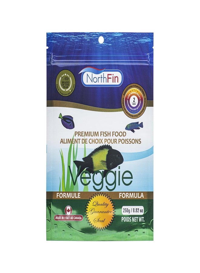 Northfin Veggie Fish Food Formula - Slow Sinking Pellets for Herbivorous Fish (2mm, 250g) | Premium Organic Kelp-Based Diet with Spirulina & Astaxanthin for Enhanced Color & Digestive Health - Image 2