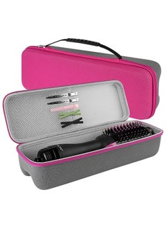 Linkidea Hard Travel Case for Revlon Hair Dryer Brush, Hot Tools One-Step Hair Dryer and Volumizer Styler, Hot Air Brush Carrying Case Box (Rose Red)  - Image 1