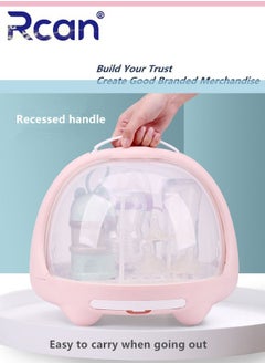 Rcan Baby Bottle Storage Box With Lid Can Be Drained Brying Rack Baby Tableware Dust proof Detachable Storage Box Home  - Image 4