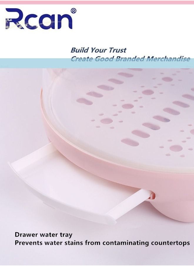 Rcan - Baby Bottle Storage Box With Lid Can Be Drained Brying Rack Baby Tableware Dust proof Detachable Storage Box Home - Image 1