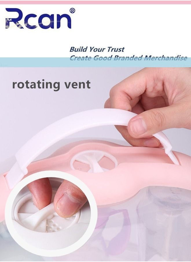 Rcan - Baby Bottle Storage Box With Lid Can Be Drained Brying Rack Baby Tableware Dust proof Detachable Storage Box Home - Image 1