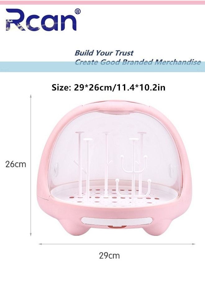 Rcan - Baby Bottle Storage Box With Lid Can Be Drained Brying Rack Baby Tableware Dust proof Detachable Storage Box Home - Image 1