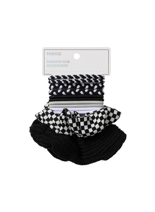 Miniso - A set of 12 hair ties, perfect for securing your hair comfortably and stylishly. - Image 1