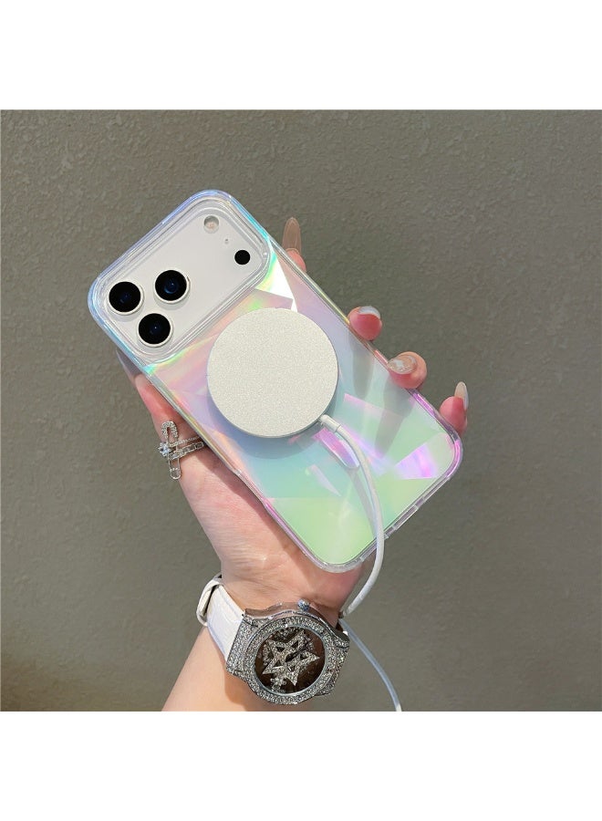 Suitable for iPhone 17 Pro Max transparent magnetic protective case, color plated - Image 3
