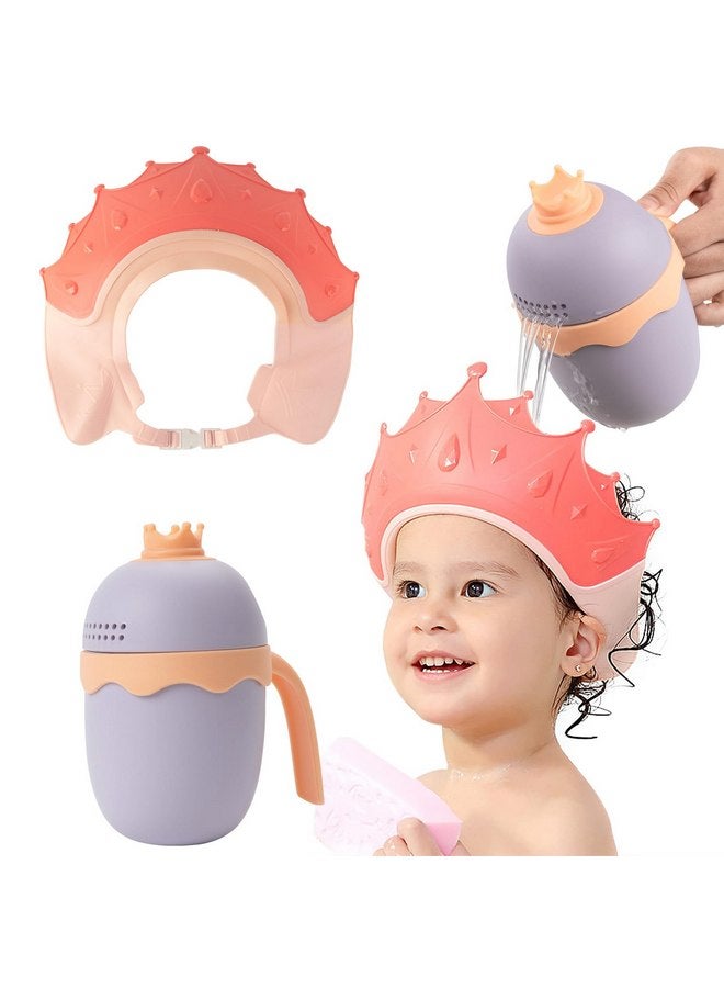 FUNUPUP Baby Shower Cap for Kids with Bath Rinse Cup, Adjustable Toddler Hair Washing Shield Hat Baby Bath Visor Shampoo Hat for Toddlers 6M-9T, Yellow and Blue - Image 1