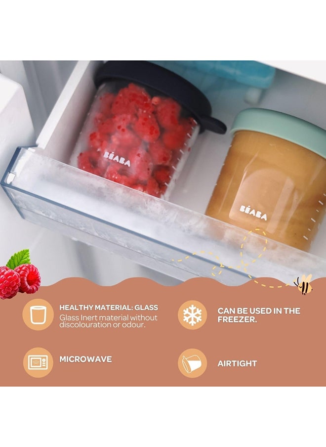 BEABA Glass Baby Food Storage Jars With Airtight Lid, Terracotta, 250 ML  - Image 5