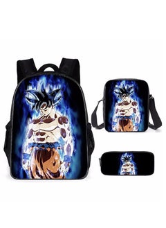 Generic Anime cartoon Dragon Ball large capacity backpack for primary and secondary school students, backpack, shoulder bag, pencil case, 3-piece set for both men and women  - Image 1