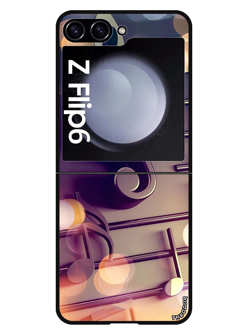 Theodor Protective Case Anti Scratch Shock Proof Bumper Cover For Samsung Galaxy Z Flip 6 Music Nodes - Image 1
