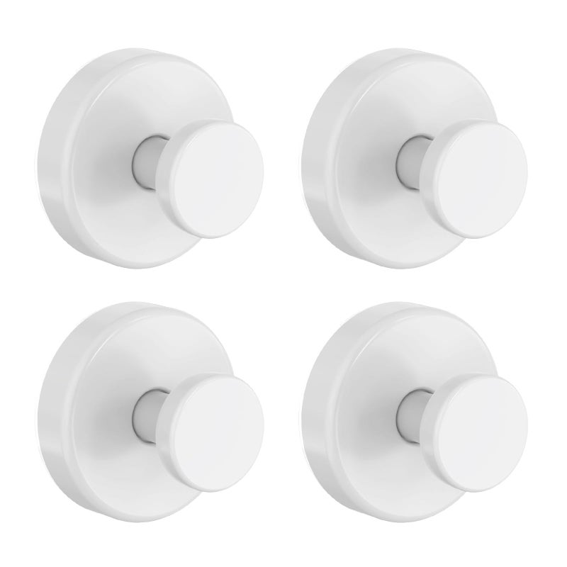 Bntuk Suction Cup Hooks for Shower Removable Towel Hooks for Bathroom Window Glass Door Wall Bath Robe Looafh Hook for Hanging 4 Pack White1 - Image 2