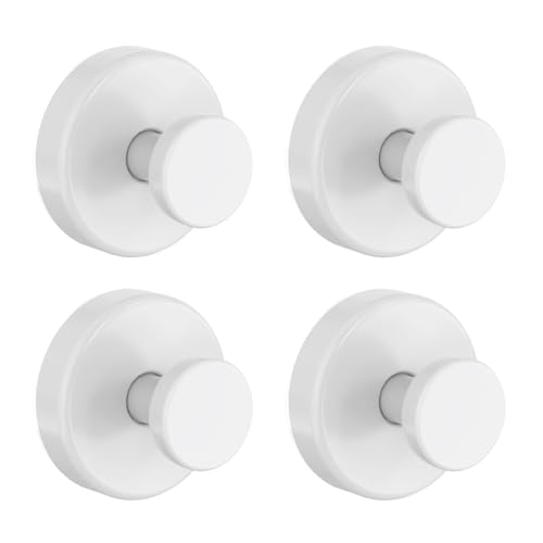 Bntuk Suction Cup Hooks for Shower Removable Towel Hooks for Bathroom Window Glass Door Wall Bath Robe Looafh Hook for Hanging 4 Pack White1 - Image 1