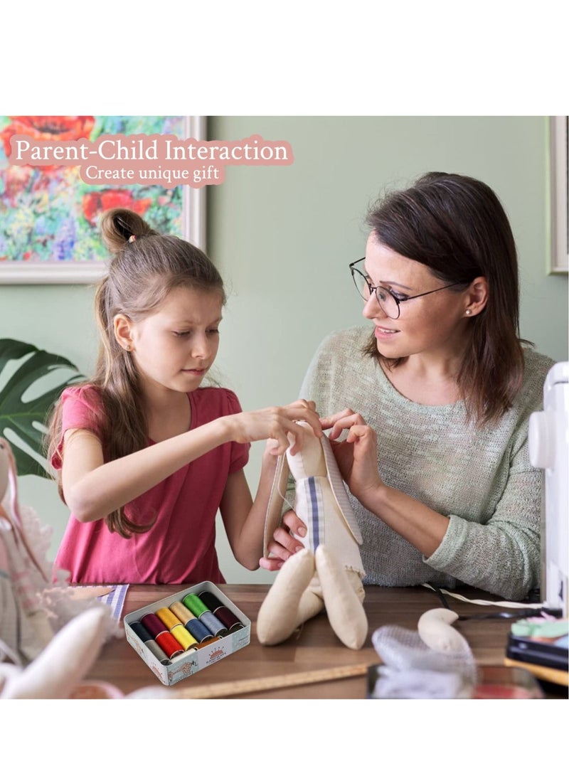 KASTWAVE طقم خياطة محمول، طقم خياطة مصغر، طقم إبرة وخيط للإصلاحات المنزلية الصغيرة مع مقص، وحلمة، ومسطرة للقياس، للسفر، والطوارئ، ومشاريع الأعمال اليدوية - Image 5