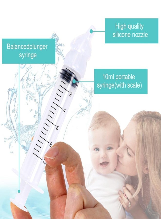ILSSLI Nasal Irrigator Baby Nose Cleaner 2PCS Professional Infant Nasal Irrigation Portable Nasal Hygiene with Reusable Silicone Nasal Suction Tip for Rinsing - Image 2