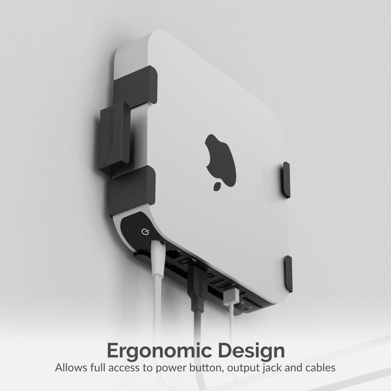 SABRENT Mac Mini VESA Mount/Wall Mount/Under Desk Mount [Black] (BK-MABM) - Image 4
