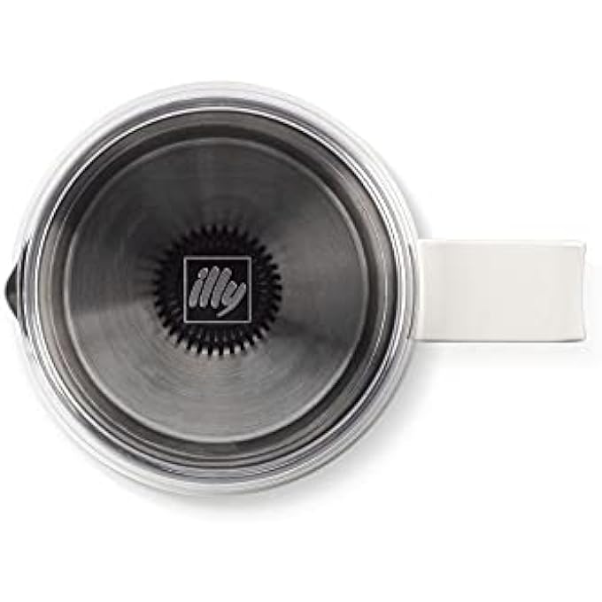 Illy Electric Milk Frother By Piero Lissoni For Hot  Cold Milk Foam  Hot Chocolate White - Image 3