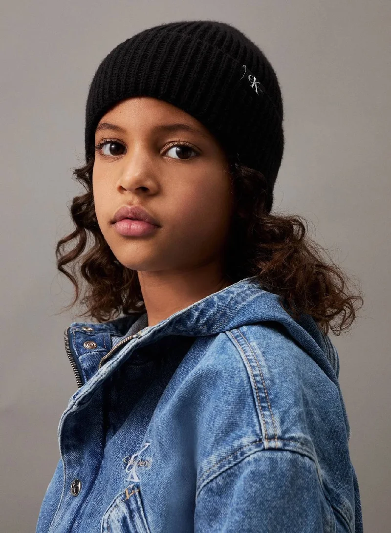Calvin Klein Jeans Unisex Ribbed Beanie