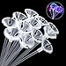Elegaperma 100pcs Plastic Balloon Holder SticksBalloon Sticks with CupsPalitos para Globos126 In Clear Long Balloons Stick Holder for WeddingBirthdayAnniversaryBaby Shower Party Decorations - Image 2