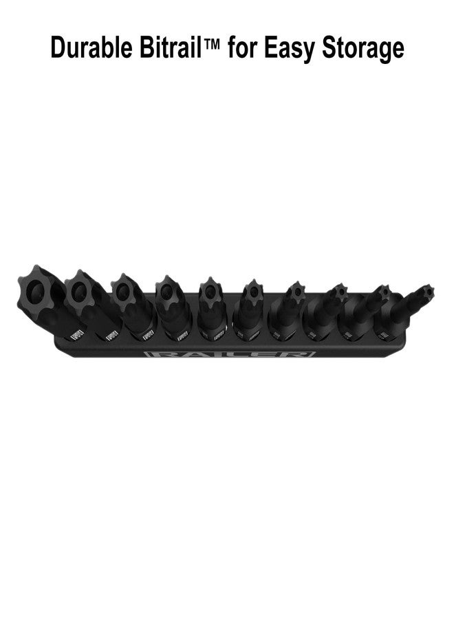 Railer Tamper Proof TORX Bit Set, Railer 10-Piece 6 Point TORX Security Screwdriver Bit Set. S2 Steel Impact Driver 2" Star Bit Set (T8, T9, T10, T15, T20, T25, T27, T30, T40, T45) - Image 4