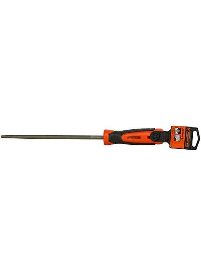 BLACK+DECKER 200Mm 2Nd Cut Bimaterial Handle Steel Round File Orange Black Bdht22145 2 Years Warranty  - Image 4
