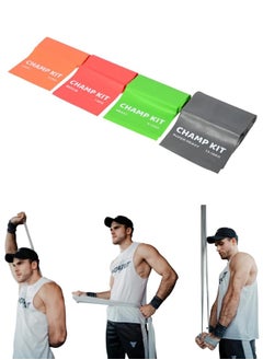 CHAMP KIT 4-Piece Resistance Band Set with Varying Strength Levels for Fitness and Physical Therapy  - Image 1