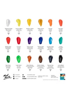Mont Marte Mont Marte Acrylic Paints 18 pcs x 12ml  - Image 2