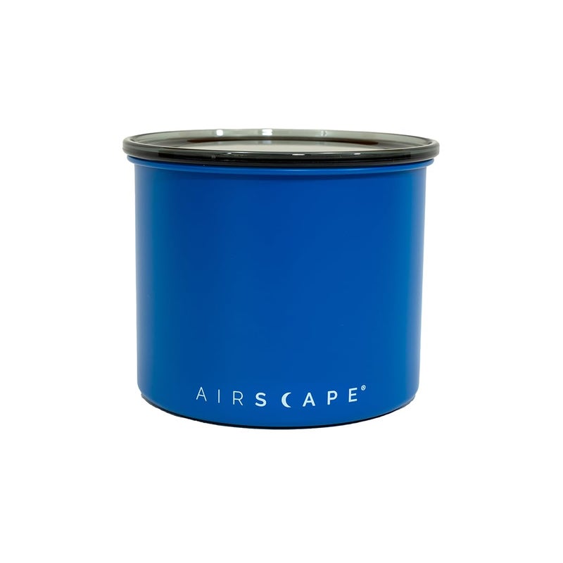 Planetary Design Airscape Stainless Steel Coffee Canister | Food Storage Container | US Patented Airtight Lid | Push Out Excess Air Preserve Food Freshness (Small, Matte Blue) - Image 2