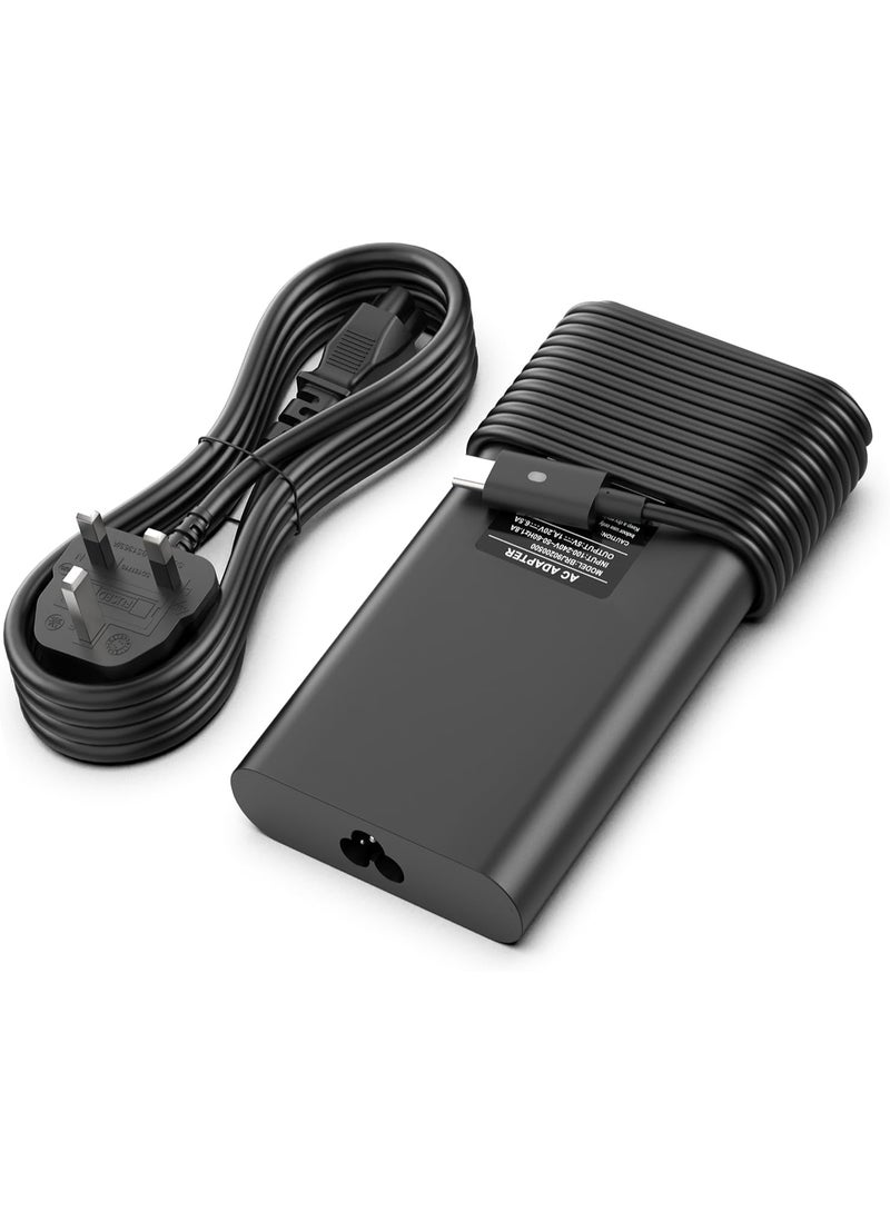 Terabyte 130W Type C Laptop Charger Compatible with Dell XPS 15 9500 9575 2in1 17 9700 Precision 5530 5550 3550 3551 Latitude 7410 7310 7210 9410 9510 5520 5420 5410 USB C Power Adapter - Image 1