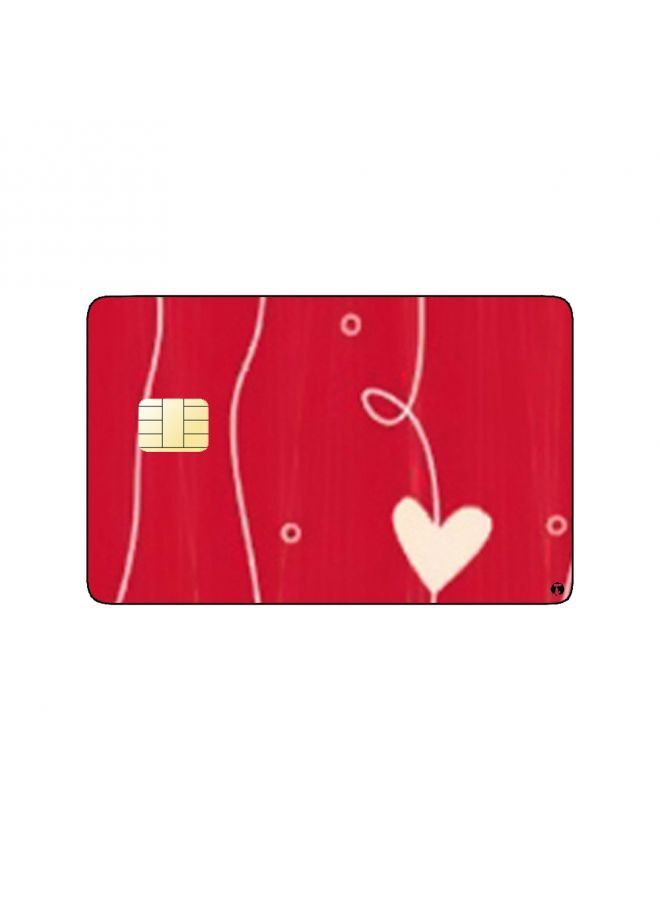 RKN PRINTED BANK CARD STICKER Cute Small Hearts Drawing - Image 2