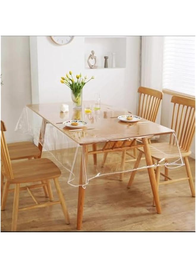 Vinyl Clear Plastic Tablecloth140*220cm Oblong/Rectangle