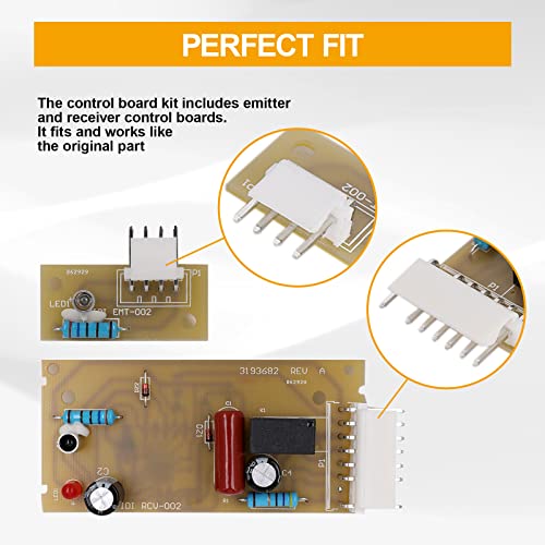 BTNTVEN 4389102 Refrigerator Ice Maker Sensor Control Boards Kit Compatible with Whirlpool Kenmore KitchenAid Maytag Jenn Air Replaces W10757851 W10290817 AP5956767 W10193666 ADC9102 2198586 PS557945 AP313751 - Image 3