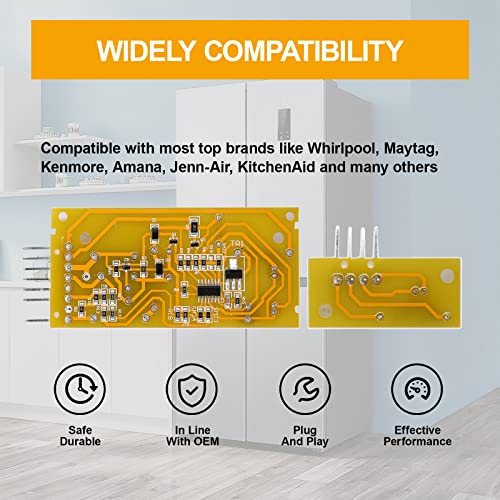 BTNTVEN 4389102 Refrigerator Ice Maker Sensor Control Boards Kit Compatible with Whirlpool Kenmore KitchenAid Maytag Jenn Air Replaces W10757851 W10290817 AP5956767 W10193666 ADC9102 2198586 PS557945 AP313751 - Image 4