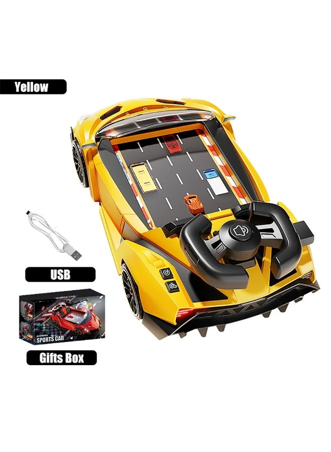 Kids Steering Wheel Racing Car Adventure Game with Music & Sound, Handheld Simulated Learning Driving Cars Toy Birthday Gift for Toddler Boys Girls Age 4+ Years, 33981 (Yellow)  - Image 2