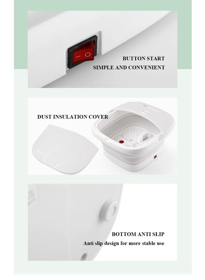 شو وو حمام القدم الكهربائية حوض الاستحمام سبا تدليك القدم حوض القدم المحمولة طوي حمام القدم حوض الاستحمام ترموستاتي الرعاية القدم - Image 5