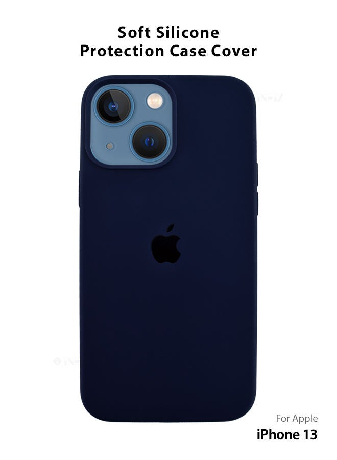 INEIX Logo Compatible Silicone Case Cover For Apple iPhone 13 Dark Blue - Image 1