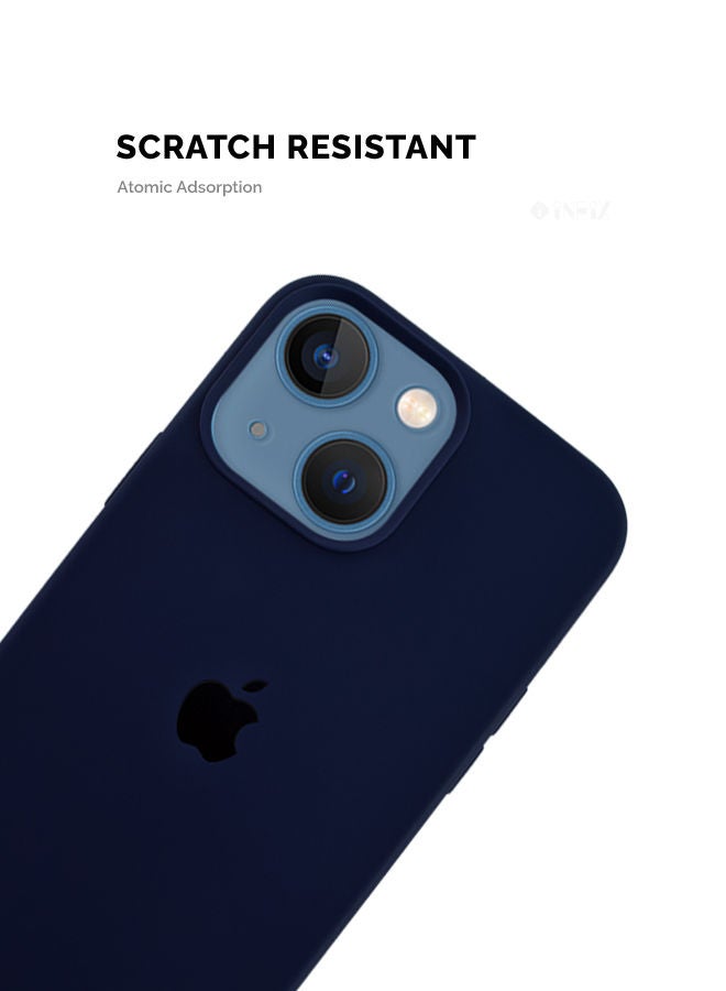 INEIX Logo Compatible Silicone Case Cover For Apple iPhone 13 Dark Blue - Image 3