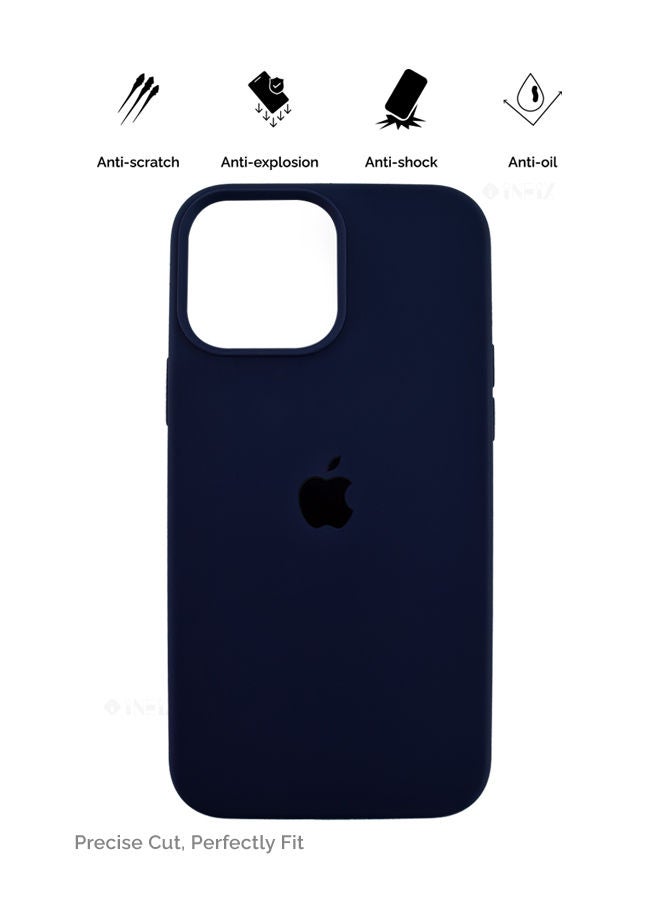 INEIX Logo Compatible Silicone Case Cover For Apple iPhone 13 Dark Blue - Image 2