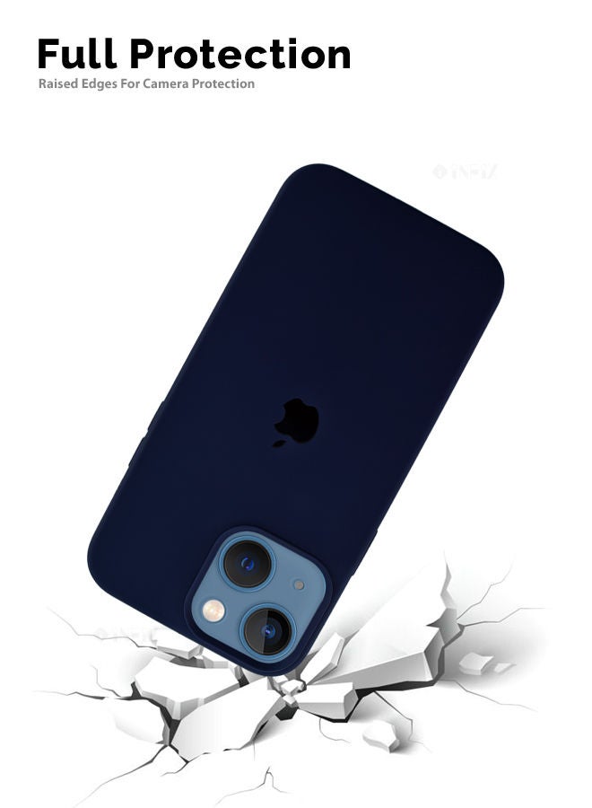INEIX Logo Compatible Silicone Case Cover For Apple iPhone 13 Dark Blue - Image 4