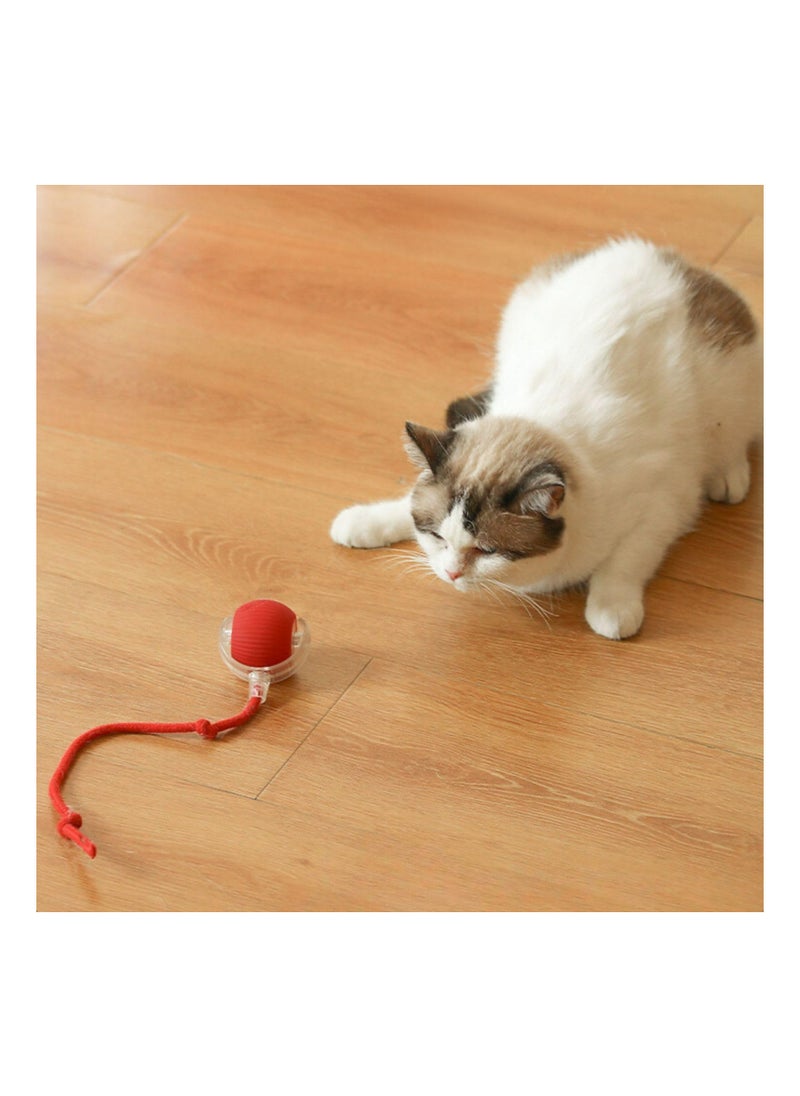 Dominy Chewie Viral Rolling Ball, Chewie Ball for Dogs, Pet Electric Rolling Ball, Rolling Pet Ball, Interactive Cat Ball Toy, Electric Smart Cat Ball Toy, 360° Smart Automatic Rolling Pet Ball (Red)  - Image 3