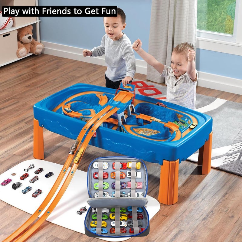 KISLANE 24 Diecast Cars Storage for Diecast Cars, Storage Case Compatible with 24 Diecast Cars, Matchbox Cars, Mini Cars, Diecast Cars Storage, Bag Only (Green) - Image 4