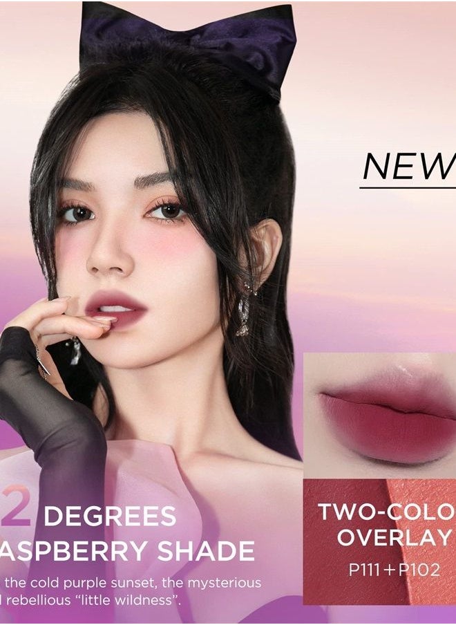 COLORKEY - Velvety Mousse Fluffy Lip Mud (P112 Go Wild), Matte Lipstick Long Lasting Smooth Velvet Lip Stains Lip Tint Beauty Lips Makeup | Mud Texture, Sunset Warm Colors, Microbow 10° Fluffy Lip Brush - Image 1