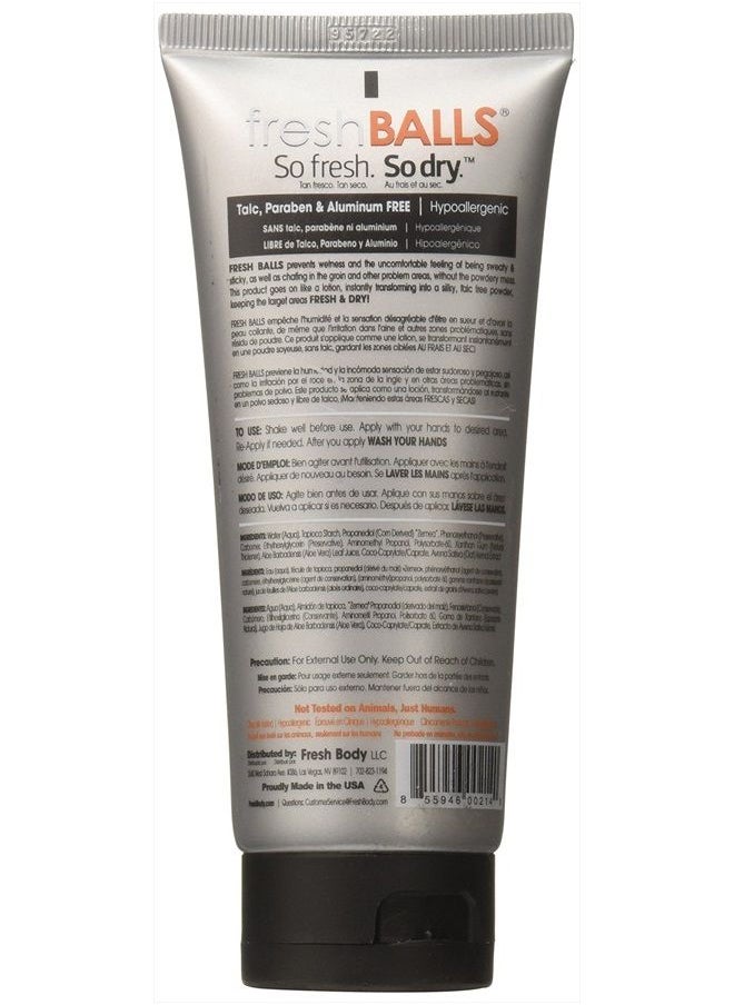 Fresh Body FB - FRESH BODY Fresh Balls Lotion, 3.4 fl oz - Men's Anti-Chafing Soothing Cream to Powder - Ball Deodorant and Hygiene for Groin Area - Image 1