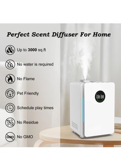 Excefore Humidifiers for Bedroom Home, Bluetooth HVAC Scent Diffuser, Quiet Cool Mist Humidifiers for Large Room, Oil Diffuser & Nightlight for Baby Nusery, 50 Hours Runtime for Home, Indoor Plants  - Image 2