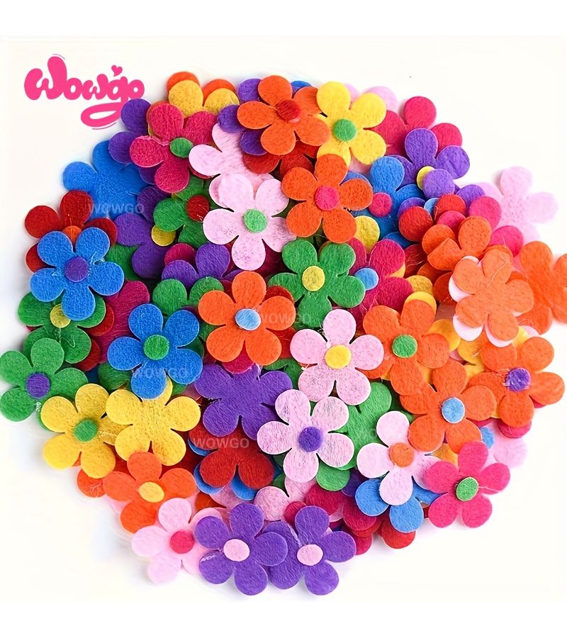 20 Colorful Felt Flowers DIY Craft Kit for Classroom Decor Bouquets Mixed Colors - Image 2