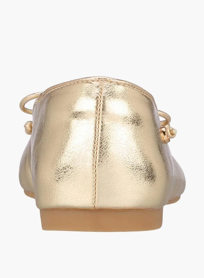 Celeste GOLD Women Bow Detail Ballerina Shoes for Women | Best Price UAE