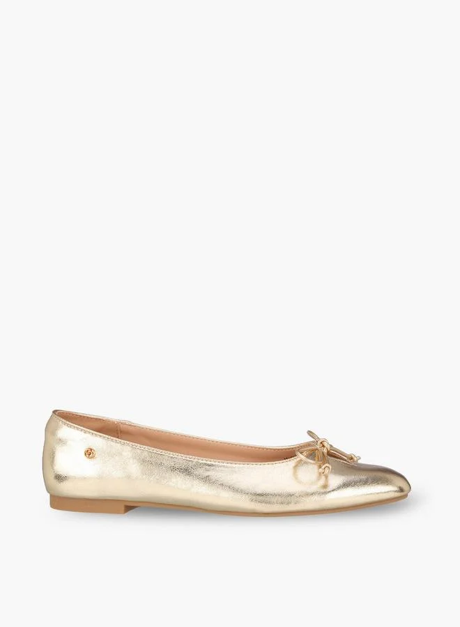 Celeste GOLD Women Bow Detail Ballerina Shoes for Women | Best Price UAE