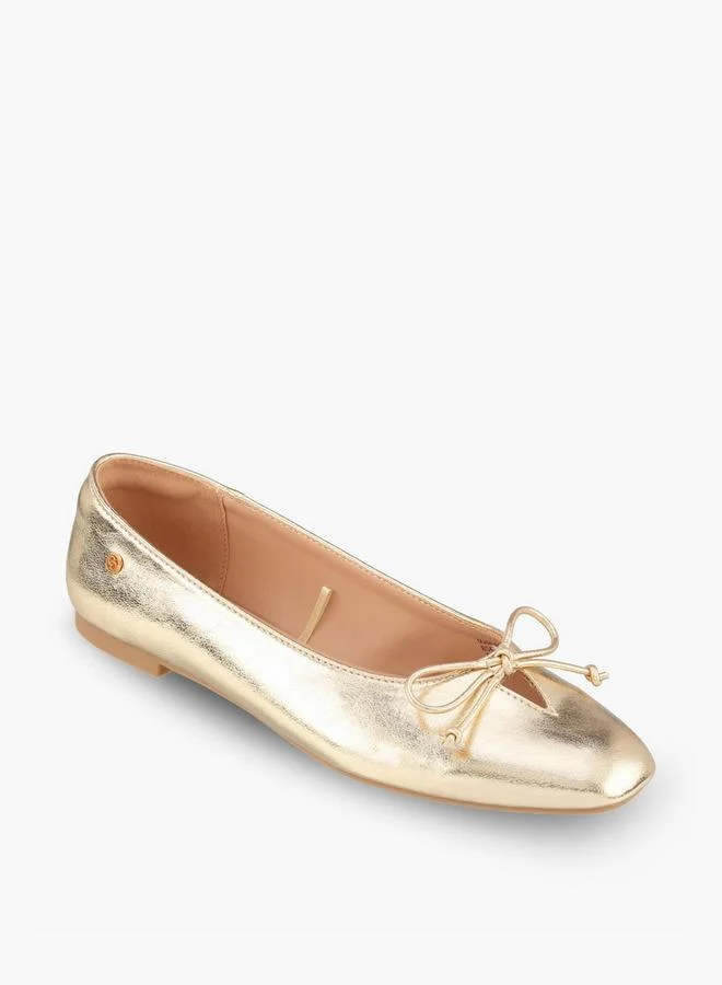 Celeste GOLD Women Bow Detail Ballerina Shoes for Women | Best Price UAE