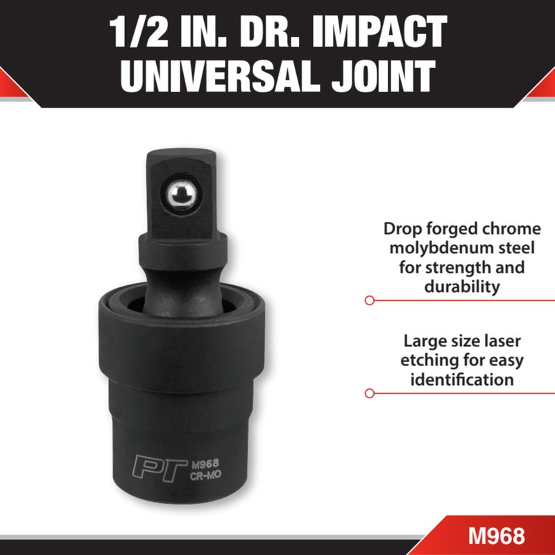 Performance Tool M968 1/2-Inch Drive Impact Universal Joint, Black - Image 2